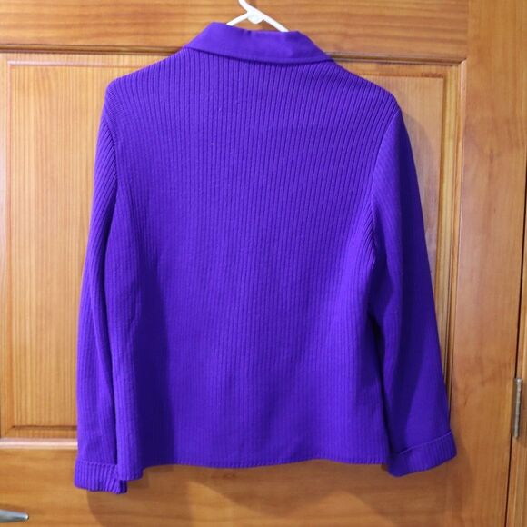 Classiques Entier Vintage Royal Purple Shackett Sweater Top LG - Picture 8 of 10